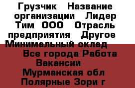 Грузчик › Название организации ­ Лидер Тим, ООО › Отрасль предприятия ­ Другое › Минимальный оклад ­ 6 000 - Все города Работа » Вакансии   . Мурманская обл.,Полярные Зори г.